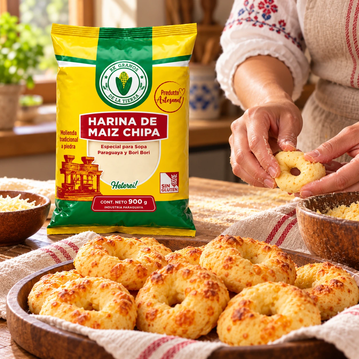 Harina RK en la preparación de chipas caseras