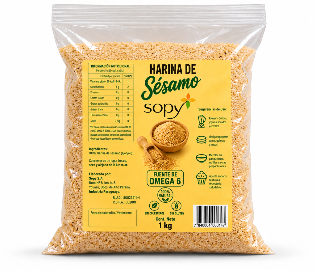[7842566000604] Harina de Sésamo SOPY 1 kg