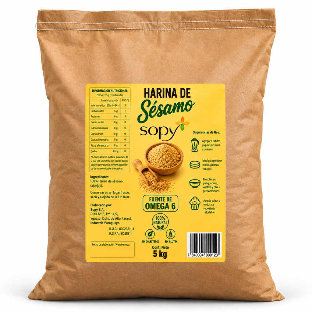 [7842566000666] Harina de Sésamo SOPY 5 kg