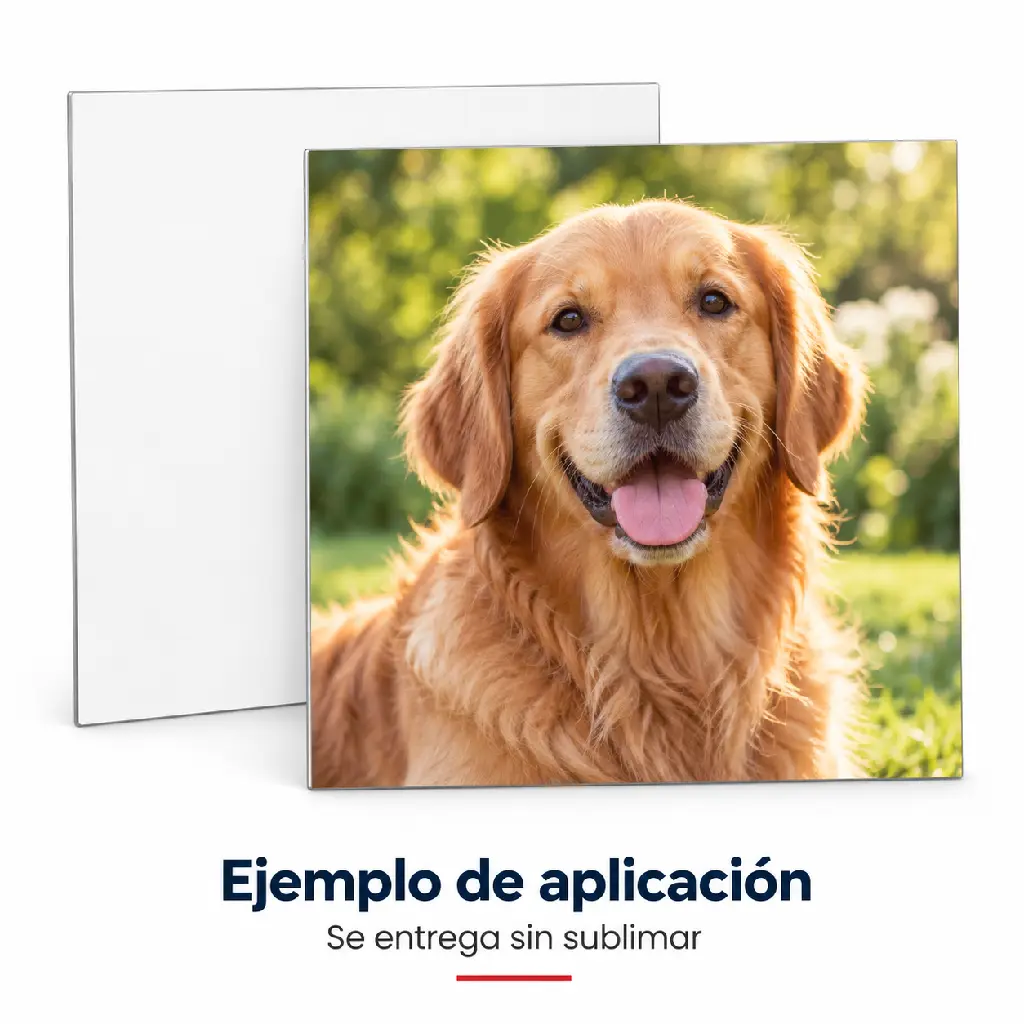Ejemplo ilustrativo de sublimación 15 × 15 cm — Se entrega sin sublimar