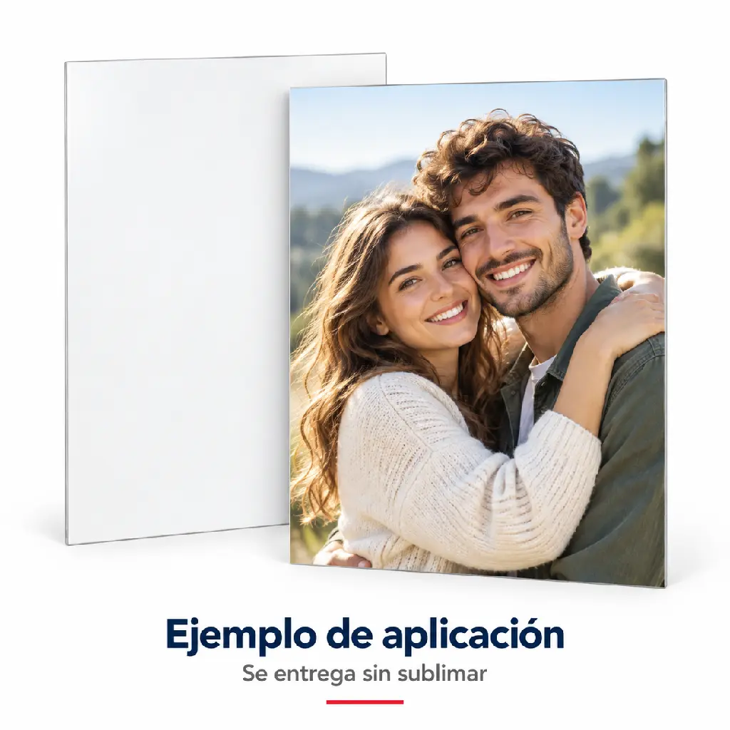 Ejemplo ilustrativo de sublimación 20 × 30 cm — Se entrega sin sublimar