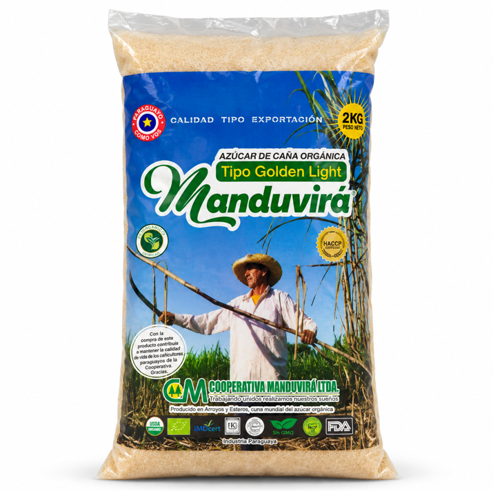 [7848001990080] Azúcar Orgánica Manduvirá Golden Light 2 kg