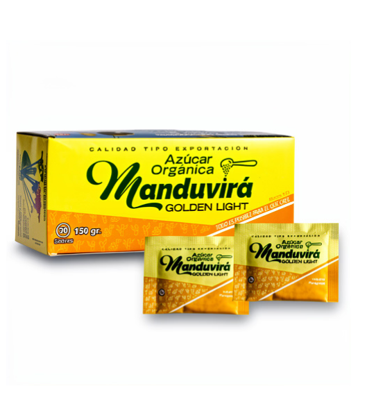 [7848001990103] Azúcar Orgánica Manduvirá Golden Light 5 g × 30 unidades