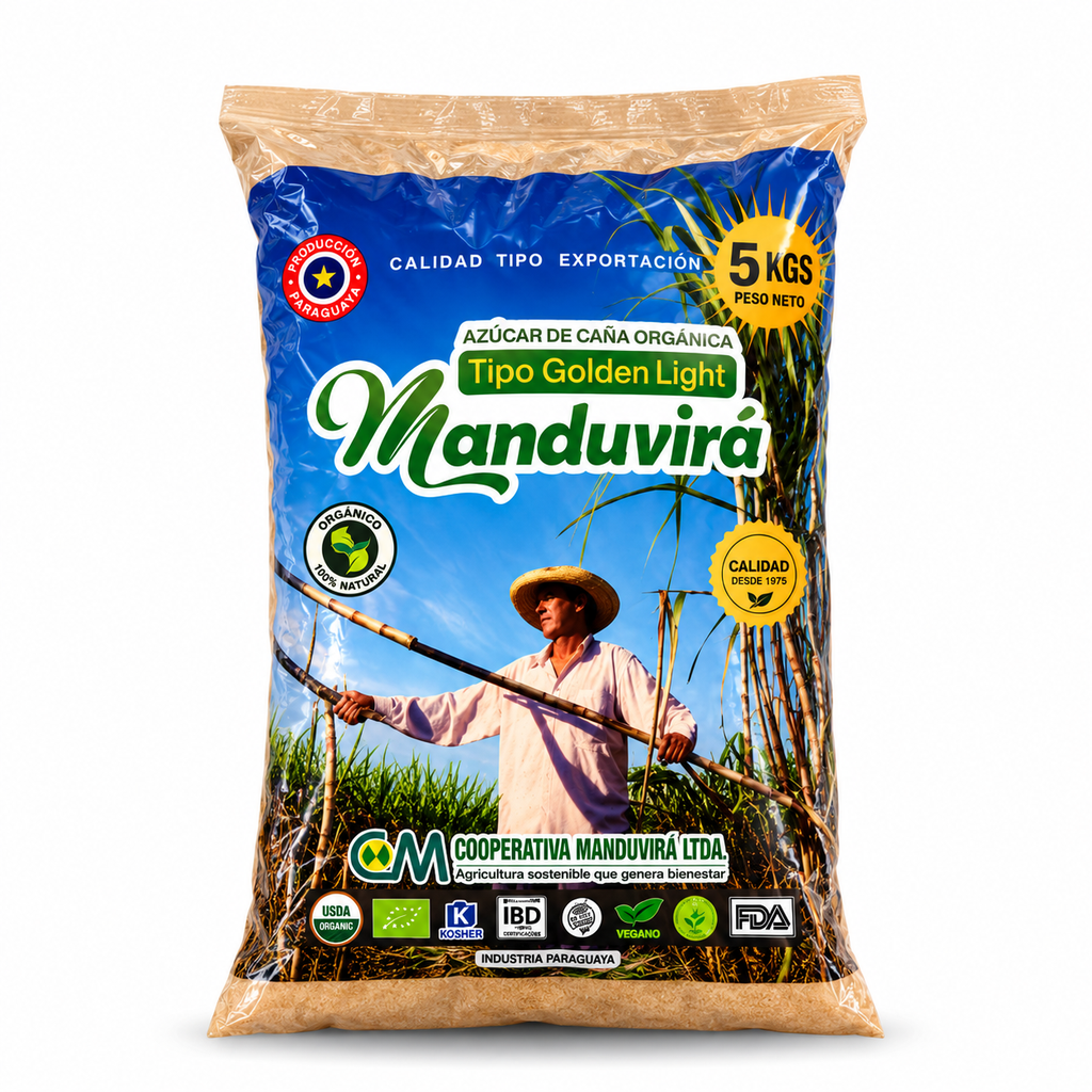 [7848001990097] Azúcar Orgánica Manduvirá Golden Light 5 kg