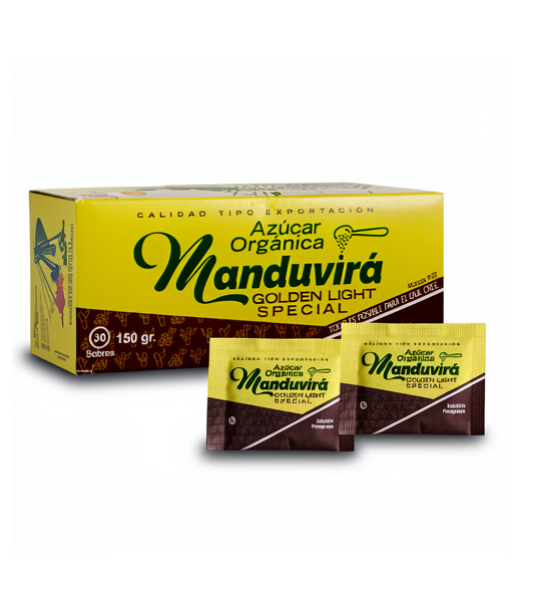 [7848001990066] Azúcar Orgánica Manduvirá Golden Light Special 5 g × 30 unidades